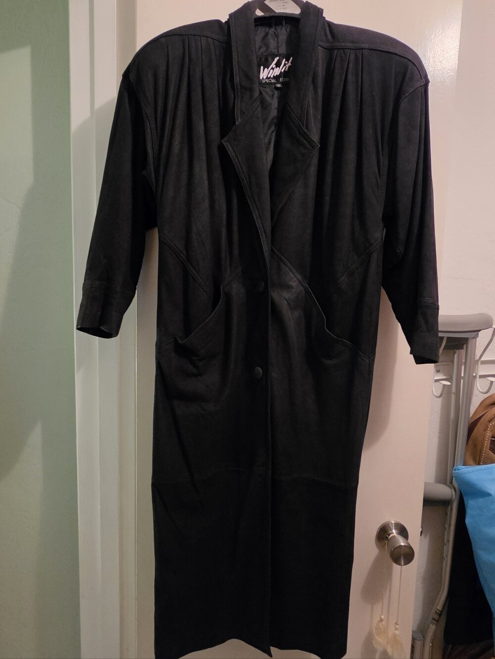 Vintage Winlit 80's-90's 100% Luxury Soft Leather Full Length Coat